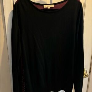 Black Long Sleeve Multimedia Top